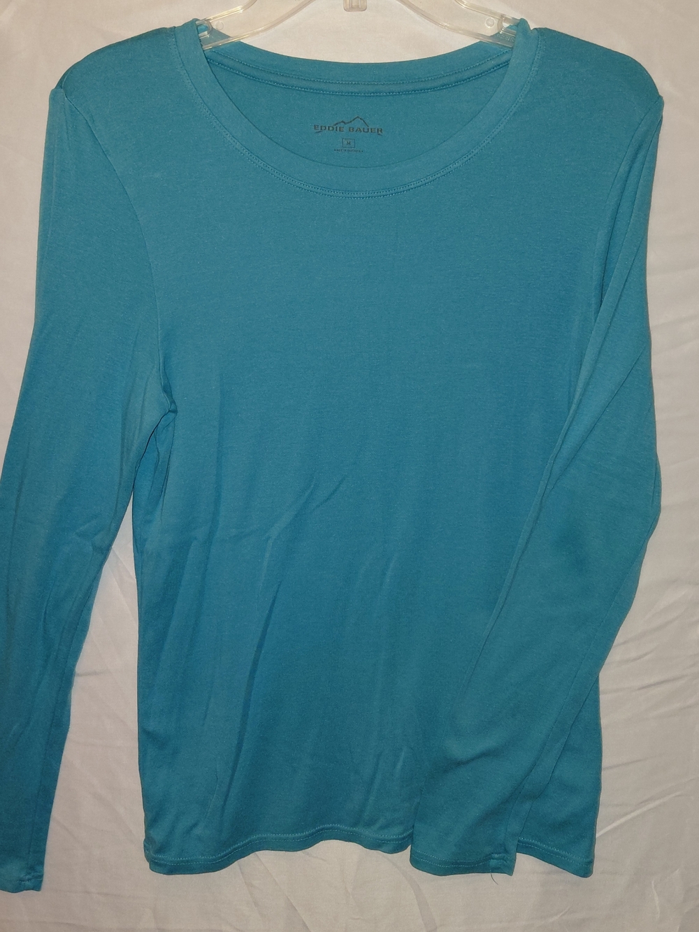 Eddie Bauer Women’s Long-Sleeve Crewneck Shirt - Teal Blue #2489